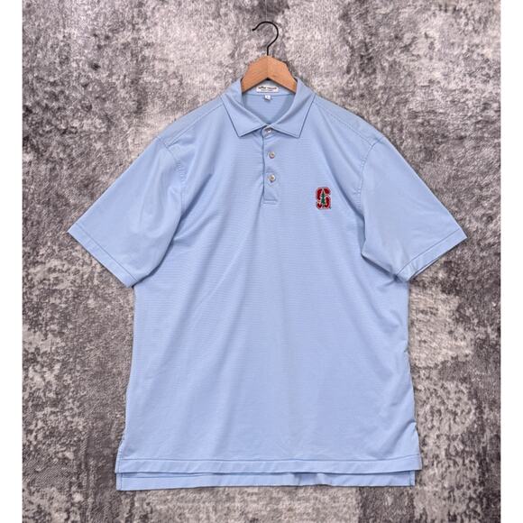 Peter Millar Polo Shirt Large Mens Summer Comfort Stanford Cardinals Golf - Picture 1 of 8
